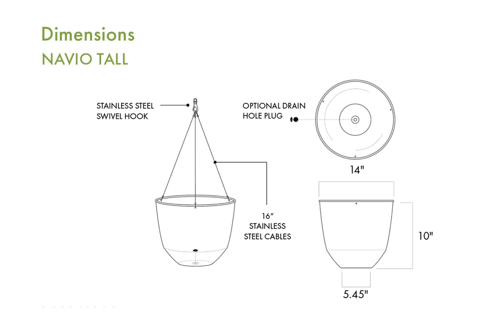 Navio Hanging Planter