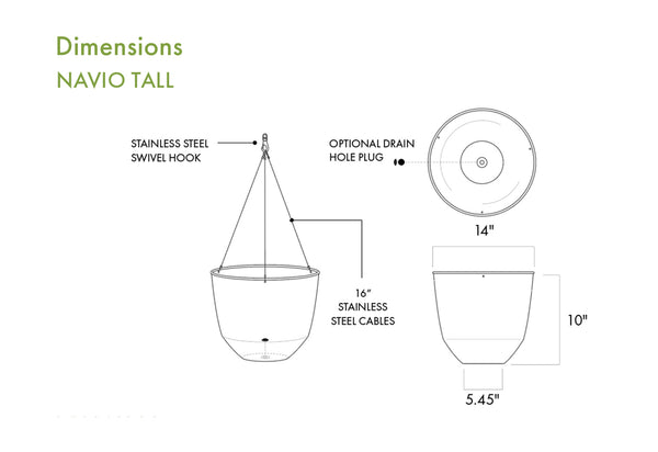 Navio Hanging Planter
